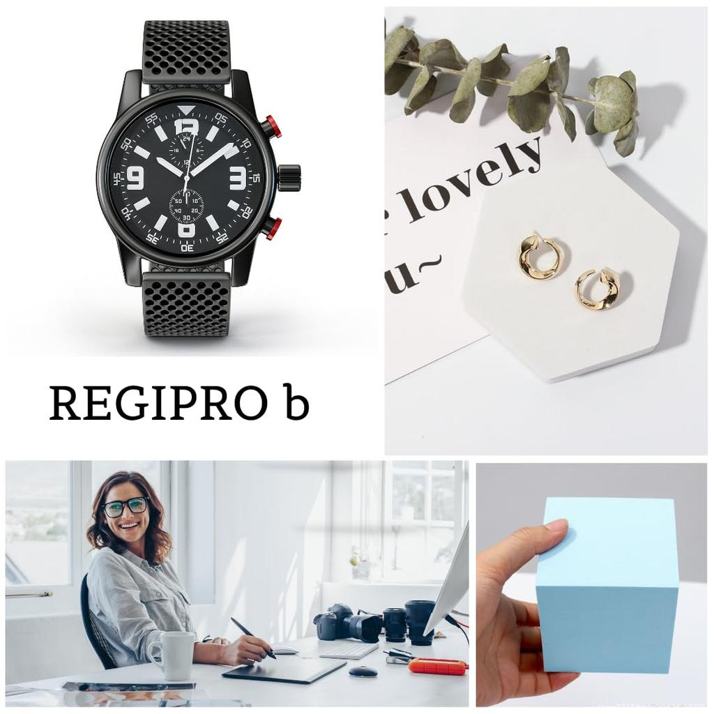 RegiPro B Photography Cube Set of Photography 8 X 8 X 8 Cm Pedestal, Type, 2, Props, Cosmetics, Accessories, White,