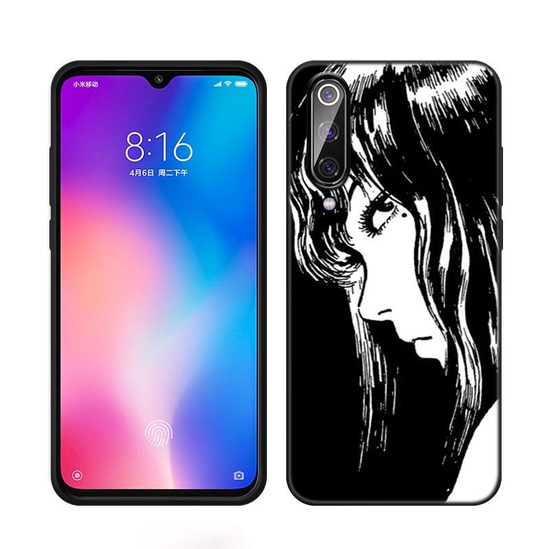 Junji Ito Terror Horror Anime Phone Case For Xiaomi Mi A2 8 9 SE Note 10 10T 11 12 Lite 9T 11T 12S 12T Pro A3 6X 12X Black Cover