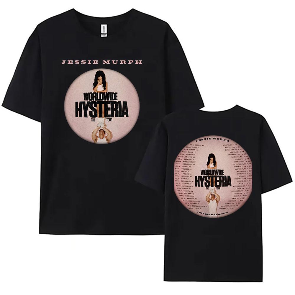 Y2K JESSIE MURPH The Worldwide Hysteria Tour 2025 T-shirt Cotton Summer Unisex Streetwear Hip Hop Casual Female Tshirts Graphic