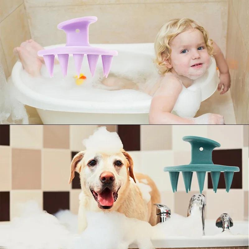 1 шт. Расческа для волос Массажер для кожи головы для роста волос Силиконовый массажер для кожи головы без плесени Щетка для шампуня Скраб для кожи головы Инструменты для отшелушивания