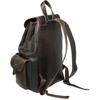 New 16" Brown Leather Backpack Vintage Rucksack Laptop Bag Water Resistant Casual Daypack College Bookbag