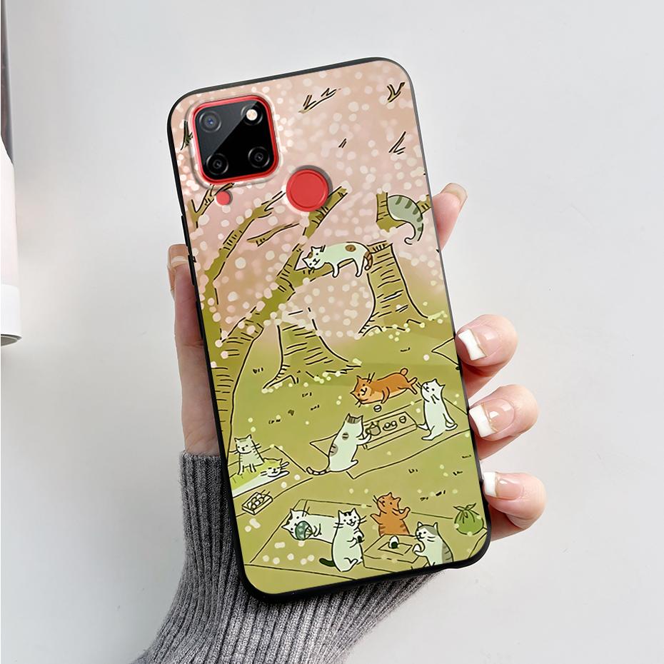 Для OPPO Realme C25 C25S C25Y Чехол Мультяшный Мягкий Силикон Матовый Ударопрочный Задняя крышка телефона Для Realme C 25 S Y Capa Funda Coque