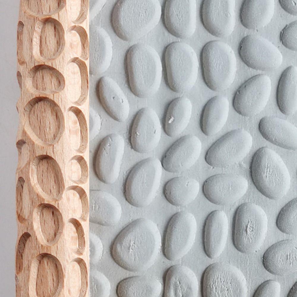 3D узор деревянный прижимной ролик DIY рельефный скалка текстура ролик для глины принадлежности для выпечки