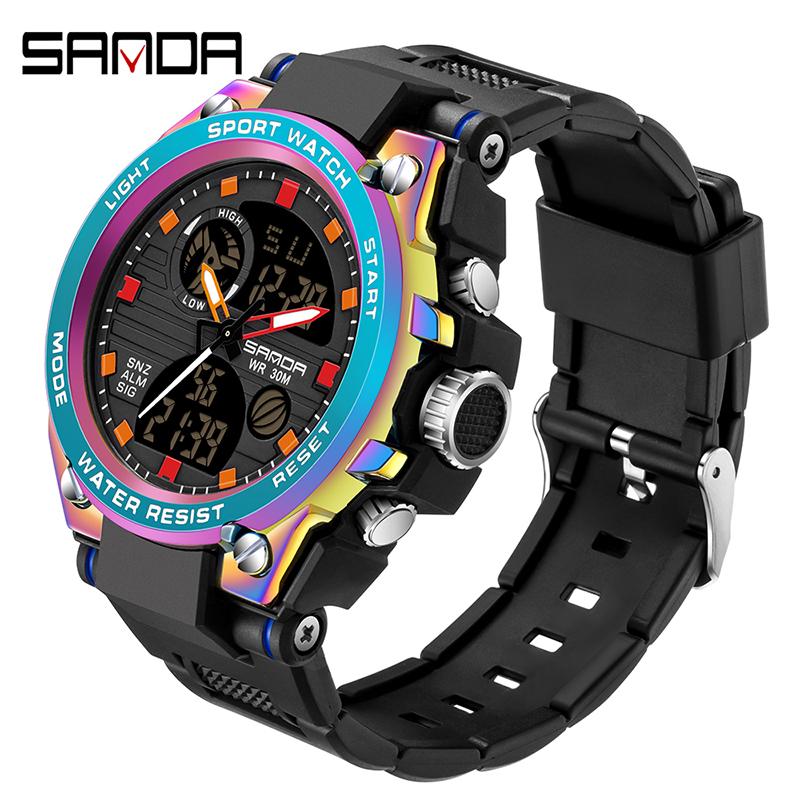 New Product SANDA Cool Trend Special Forces Watch Men's Waterproof Luminous Magic Sports Electronic Watch