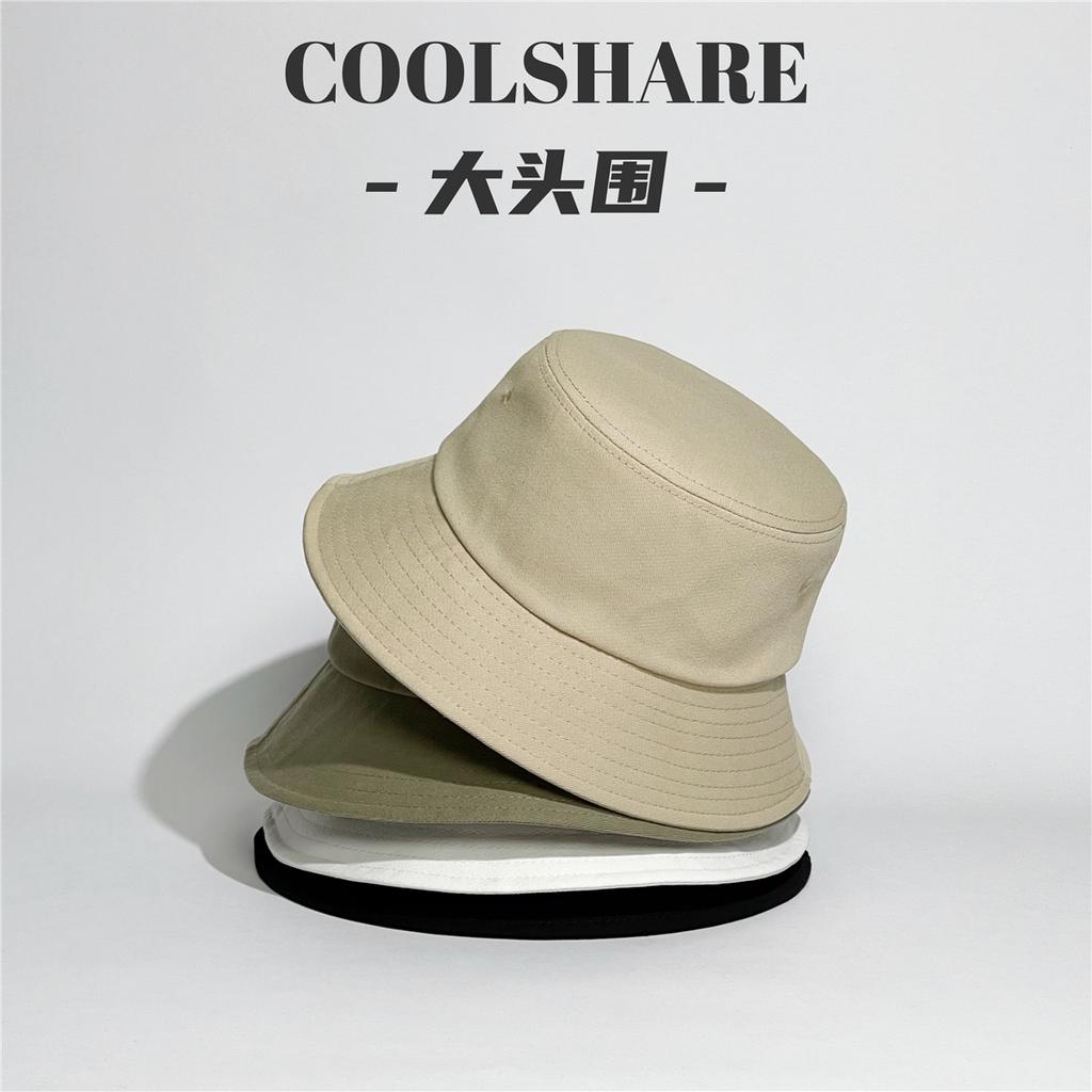 Summer new collection: large-brimmed fisherman hat for men, designed to make the face appear smaller, solid color, suitable for outdoor sun