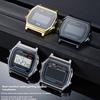 ONEMetal Комплект для модификации корпуса часов для Casio A158 A159 A168 AW158 A158WA A159W-N1 Корпус и ремешок из нержавеющей стали Металлический корпус часов ОбодокMN