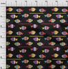 oneOone Cotton Flex Black Fabric Fish Artistic Sewing Material Print Fabric By The Yard 40 Inch
