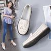 Women Moccasins Leather Driving Comfort Flats Casual Slip On White Nurse Walking Minimalist Summer Maternity Shoes