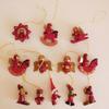 12шт деревянные подвесные подвески для рождественской елки многоразовый кулон Санта-Клауса Рождество
