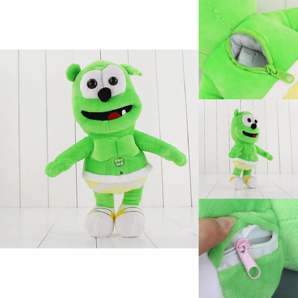 Charming Singing Gummy Bear Plush Doll Ultra Soft Crystal Fabric Stuffed Animal Gift