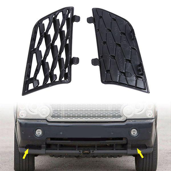 Pair of Black ABS Front Bumper Side Vent Grille Covers for Cars (Left & Right)