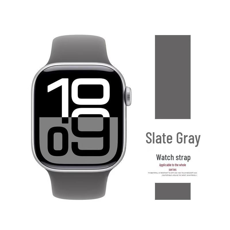 Совместимый силиконовый ремешок для Apple Watch Series 8, 9, 10 и 11 - Новая стандартная модель для девушек (S)