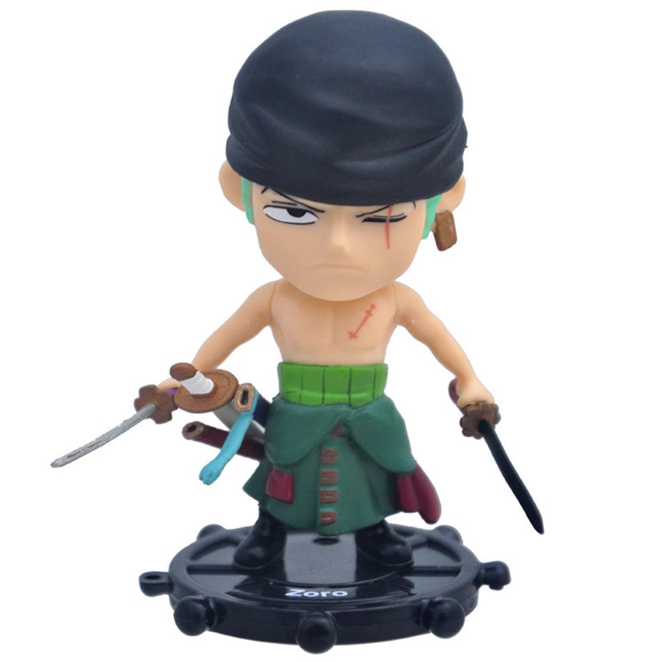 6 шт. A B Аниме One Piece Q Edition Луффи Эйс Чоба Карманное украшение Аниме Периферийная кукла Модель Настольное украшение Декорация