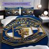 Manchester emblem vibrant background Bedding (1 * duvet cover + 2 * pillowcase, without core) 2D Flat Christmas birthday gift