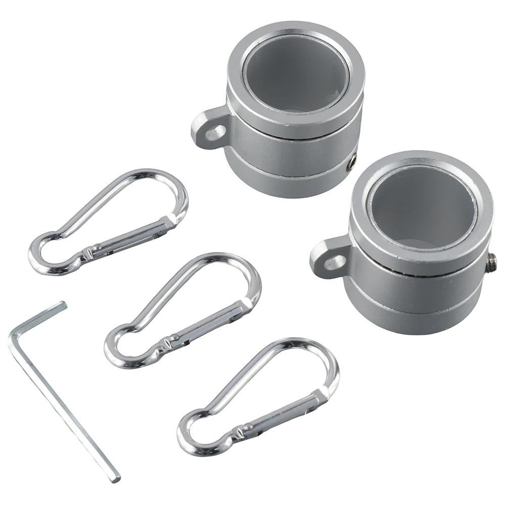 2Pcs 360 Degree Rotating Flag Mounting Ring Aluminum Alloy Spinning Flag Pole Kit  Diameter Flagpole
