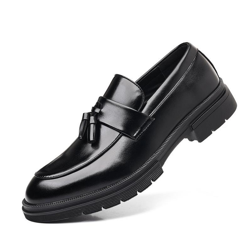 Large size British leather shoes men's size 3846 men's shoes new business small leather shoes fringed casual leather shoes