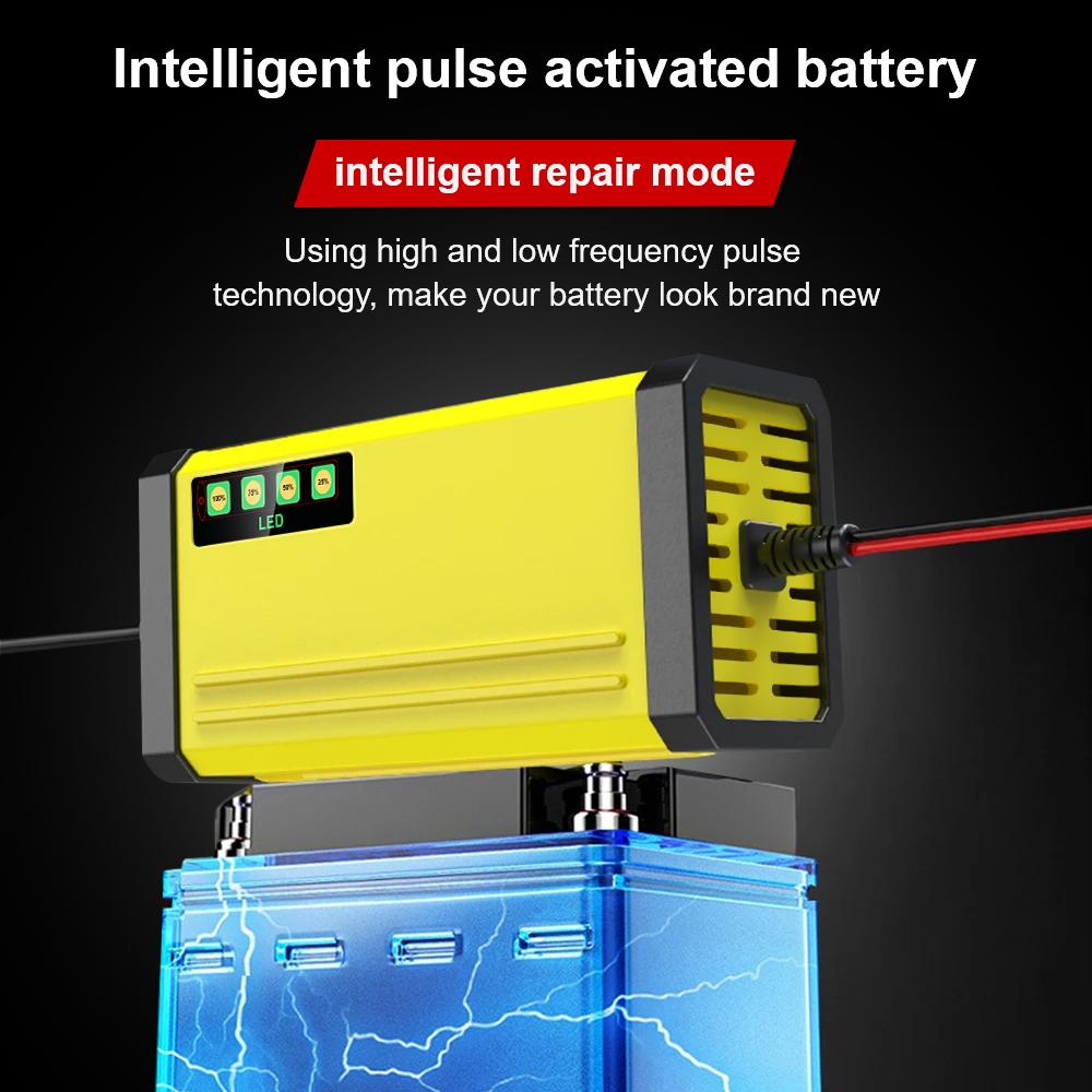 Car Accessories Car Battery Charger Wet Dry Lead Acid Battery 12V 2A 220V Power Puls Repair Charger LED Display Moto Truck Battery Charger