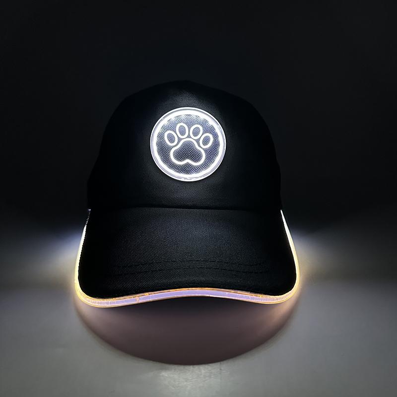Fluorescent LED Fiber Optic Hat Neon Glowing Baseball Cap Dance Bar Party Supplies Hiphop Rap Hat Club Props Costume