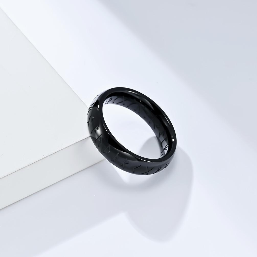 Винтажное кольцо с текстом викинга из титановой стали, модное мужское кольцо, аксессуар из нержавеющей стали, ювелирное изделие, подарок