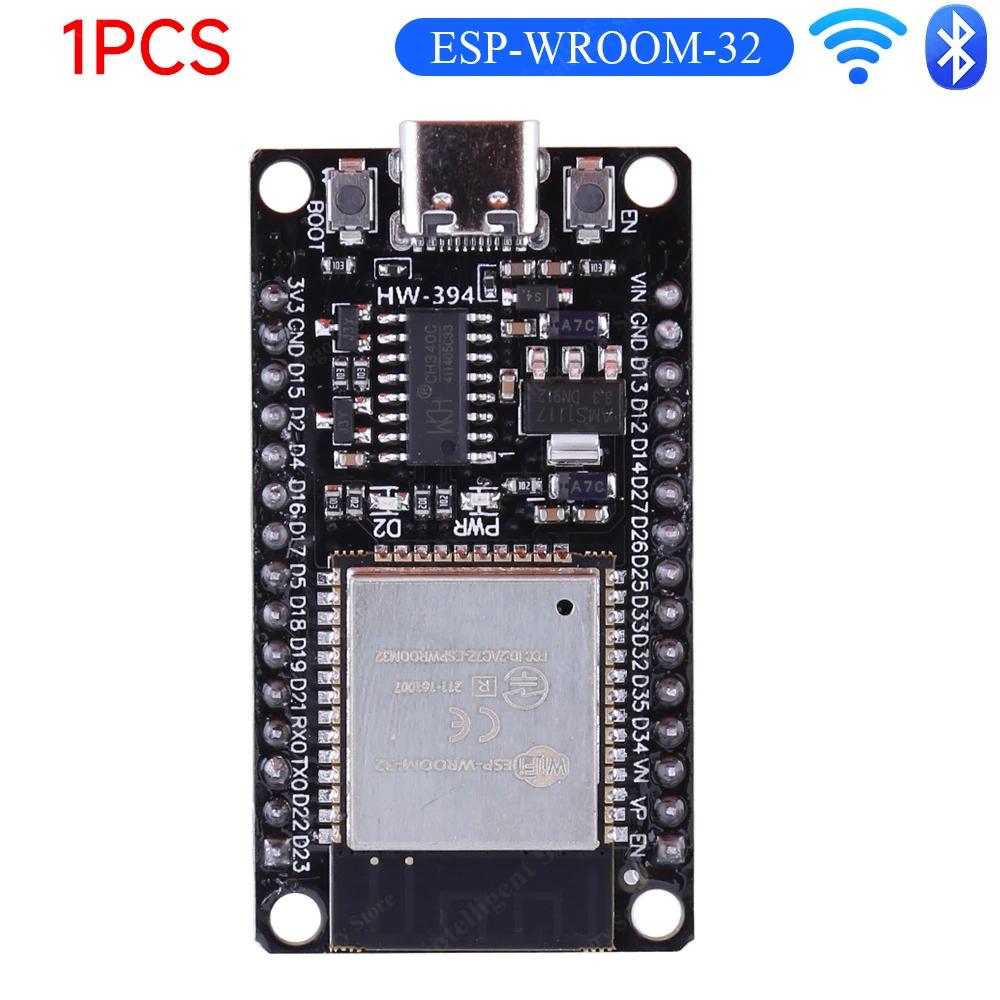 1-10 шт. Плата разработки ESP32 WROOM-32 TYPE-C CH340C/ CP2102 Микромодули WiFi+BT Двухъядерные Беспроводные Модули Сверхнизкого Потребления