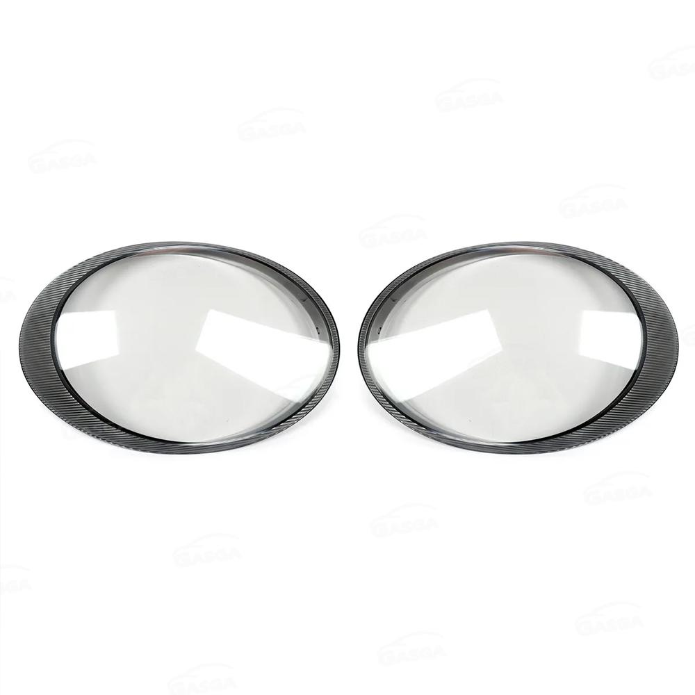 For Porsche 997 911 Carrera 2006-2012 Car Headlight Lens Replacement Cover Lampshade Headlight Covers Grey Edge Headlight Glass