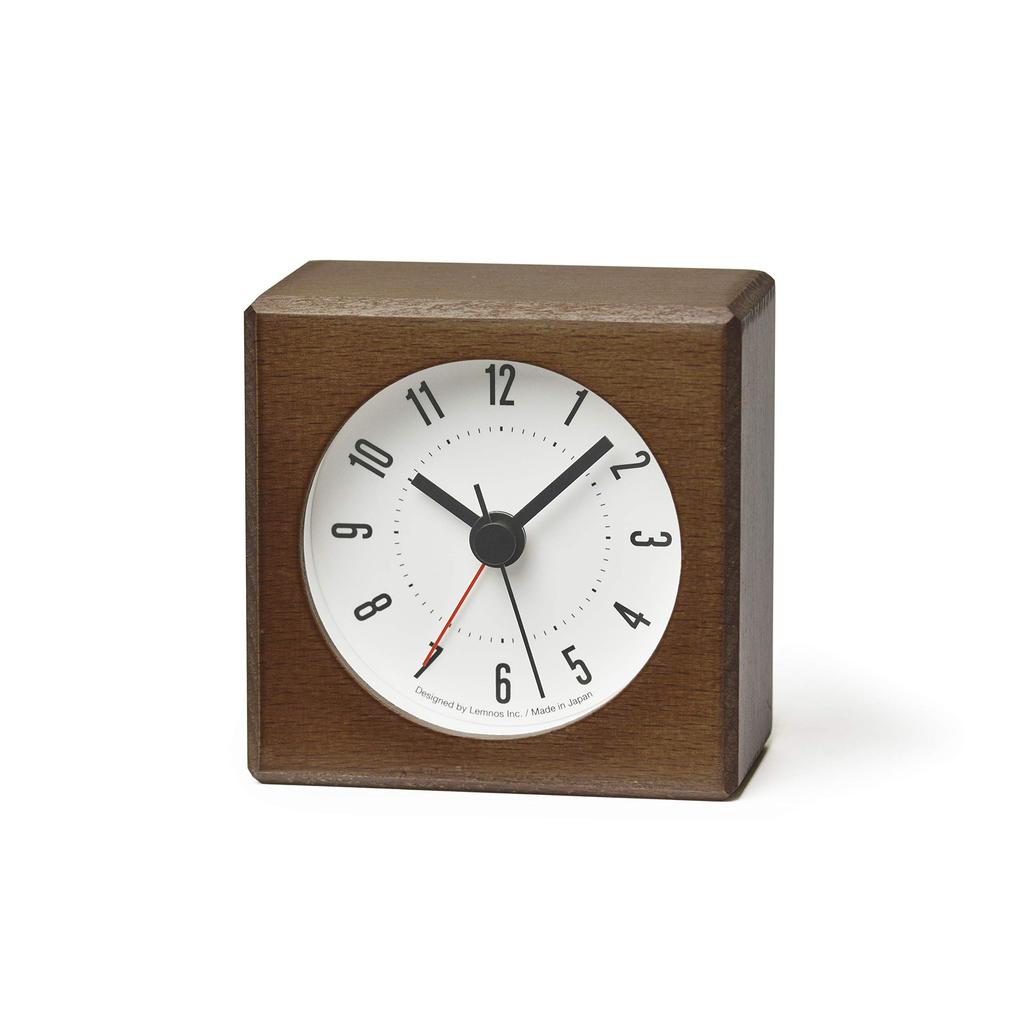 Lemnos Meteor Table Clock, Alarm Clock, Brown, JH17-05, BW Lemnos, W7 X H7 X D4.2cm