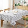 Thick Soft Cotton American Style Simple Lattice Pattern Christmas Tablecloth Dustproof Meal Cloth Pad For Tea Table