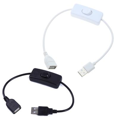 30см USB-кабель с переключателем ВКЛ/ВЫКЛ, удлинитель, адаптер-переключатель для USB-лампы, USB-вентилятора, линия электропитания, прочный