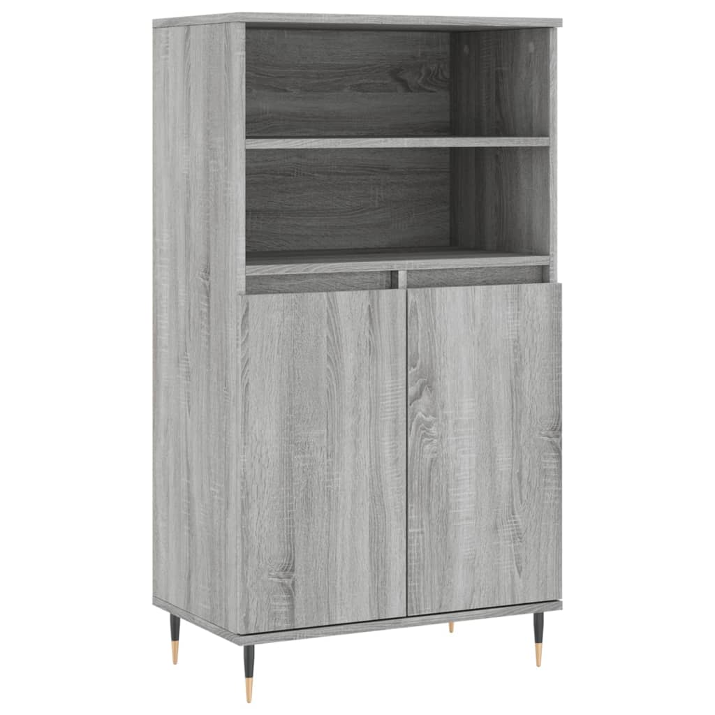 Highboard Gray Sonoma 60 x 36 x 110 cm engineered wood
