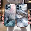 Модный чехол с цветным мрамором для Iphone 14 13 11 12 Pro Max Mini Xs Xr X 7 8 6s Plus Se 2022, задняя крышка из закаленного стекла