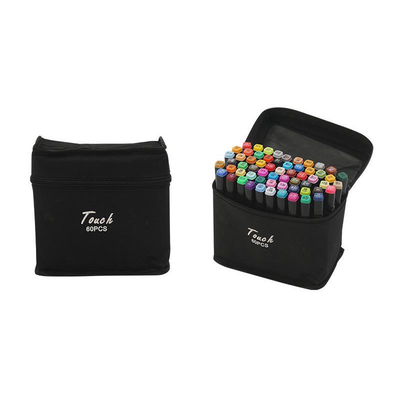 Набор двусторонних спиртовых маркеров TOUCH 80 цветов для детского творчества и рисования манги