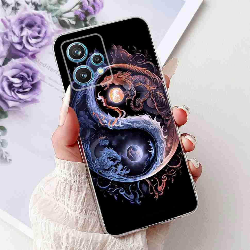 For Oppo Realme 9 Pro+ RMX3392 Case Fashion Painting Soft Silicone Cover For Realme 9Pro Plus RMX3393 6.43" Flower Phone Shell