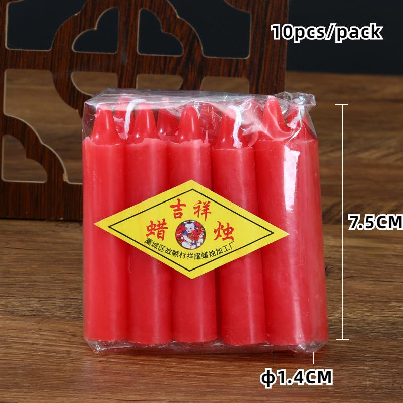 Mini Stick Candles Scentedless 3 Sizes Optional Household Emergency Candles Smokeless Thin Short Pillar Candles for Praying