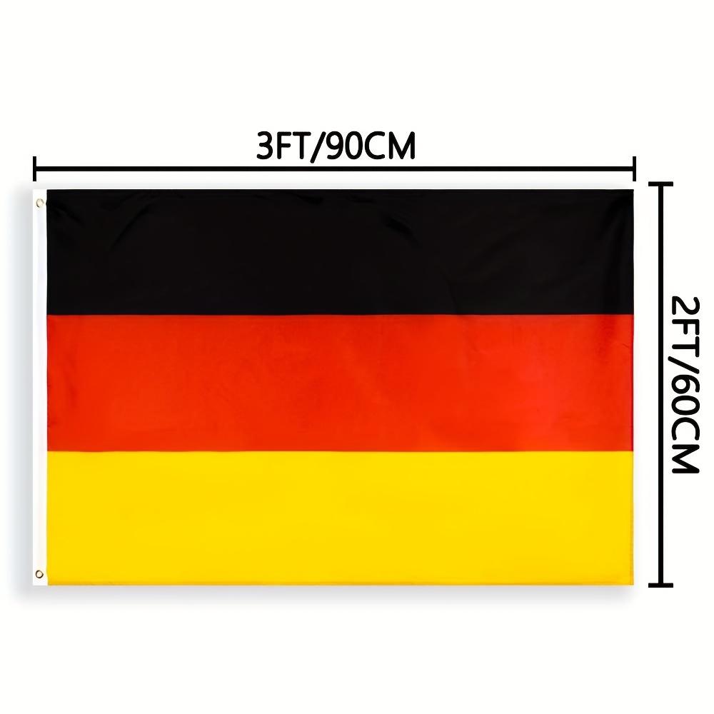 Флаг Германии 2x3 фута, 3x5 футов, 5x8 футов Разные размеры Черный Красный Желтый/Прочный Полиэстер, Не требует Электричества/Идеально для Украшения на Открытом Воздухе, Патио, Газона и Сада, O