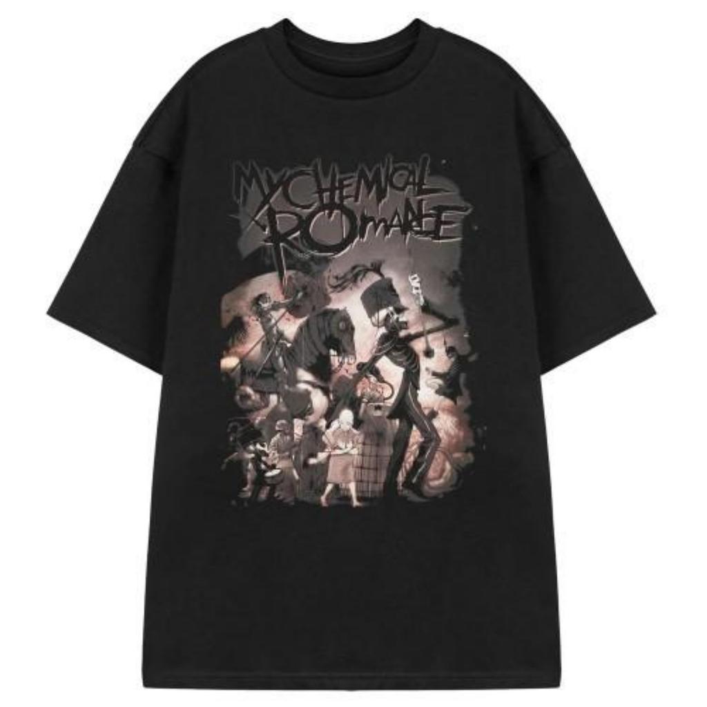 Унисекс Взрослая футболка с коротким рукавом My Chemical Romance The Black Parade