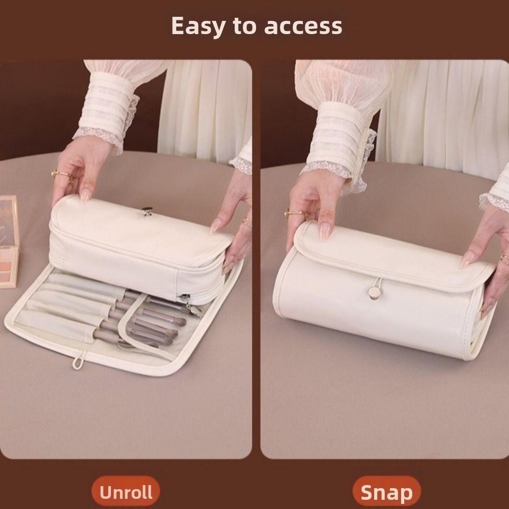 Dust-proof Makeup Brush Bag Large Capacity Roll Cosmetic Bag Cosmetic Storage Bag  Holiday Gift