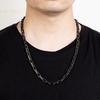 Men Vintage Oxidized Black Chain Link Necklace Punk Hip Hop Stainless Steel Motorcycle Chain Necklace Male Jewelry Gift
