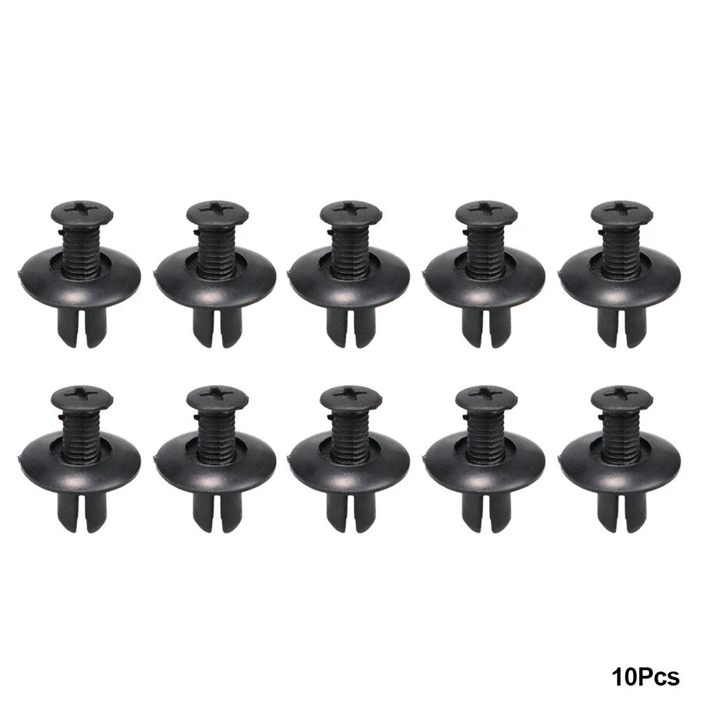 10-30pcs Auto Car Bumper Door Panel Fender Liner Nylon Clips Retainer Fasteners Clips For Honda Nissan Mitsubishi 8mm Hole
