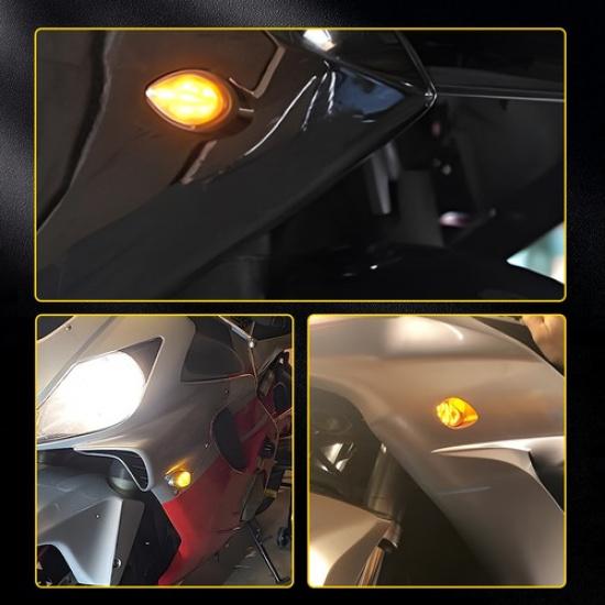 4PCS Motorcycle LED Turn Signal Flowing Light Universal For 12V Motorcycles EOOK