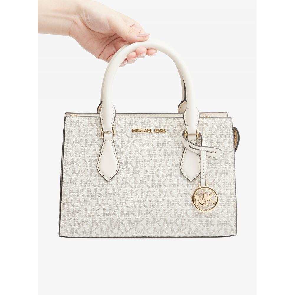 Michael Kors Sheila Center Zip Satchel Small Mk Signature 35s3g6hs5b2605 Светло-кремовый Multi