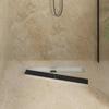Shower Drain with Glass Cover and 360 degrees  Siphon Black 70 cm