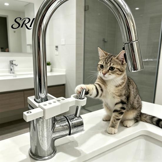 Plastic Faucet Lock Universal Handle Adjustable 9-Level Length Pet Child-Proof Device Water Safety Restraint Kitchen Bathroom Tap Limiter Child