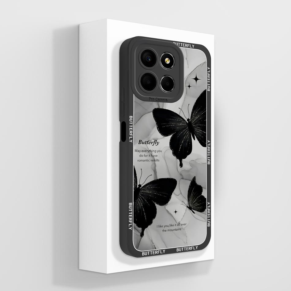 Чехол для Honor X8 X8B X8A Креативный чехол с рисунком для HonorX8B Honor X 8 5G Funda Мягкий жидкий силикон Защита от падения Задняя крышка телефона