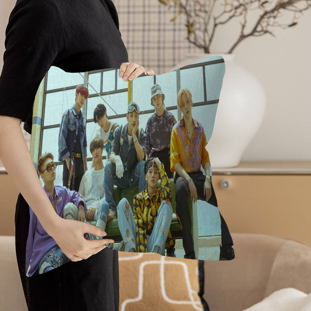 A-Ateezs Kpop Стиль Счастливый Дракон Наволочка Чехол для Подушки на Диван Декор Комнаты Подарок для Детей