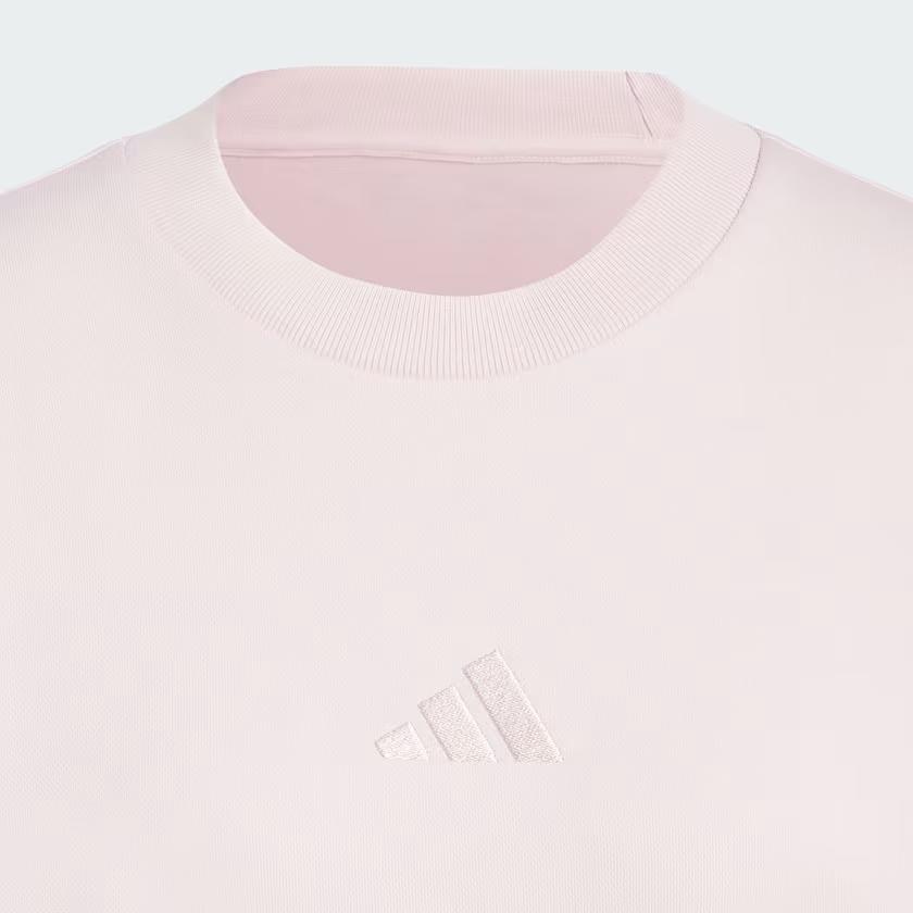 adidas Всесезонная однотонная удобная свободная ребристая толстовка с круглым вырезом и длинными рукавами, женская толстовка песочно-розового цвета IY6753