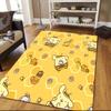 Pom Pom Purin Flannel Pattern Square Carpet,Area Rug,Carpet Rug for Living Room Bedroom Sofa Playroom Decor,Non-slip Floor Mat