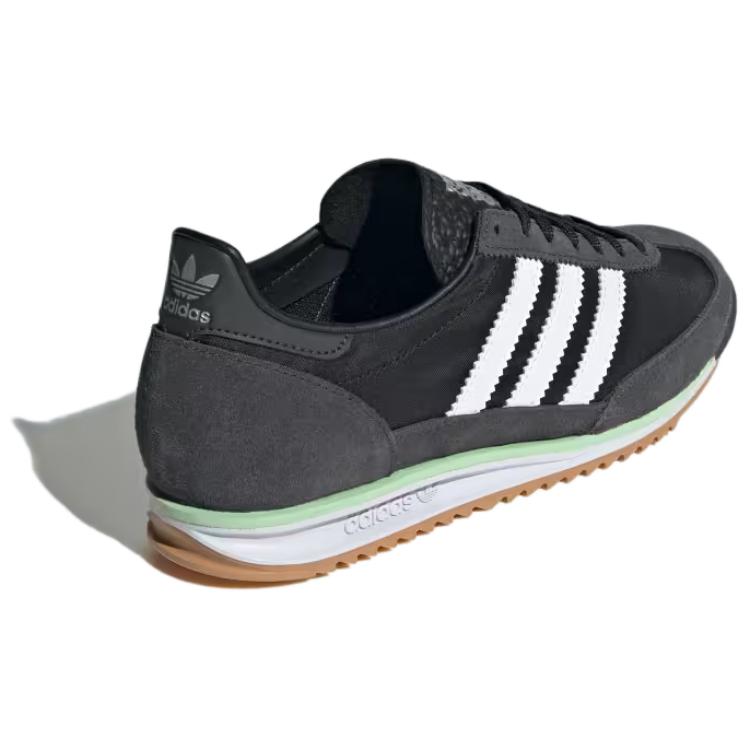 adidas SL72 OG черные карбоновые зеленые женские кроссовки Core-Black Cloud-White JH7390