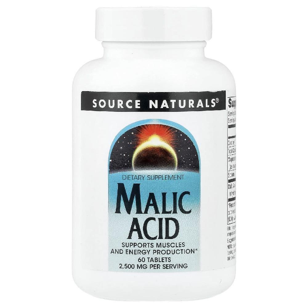 Malic Acid Source Naturals Malic Magnesium Malate Tablets 60 Tablets 1 pcs
