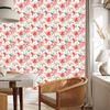 Wallpaper Flowers coral, white, light gray and cream 50x1000