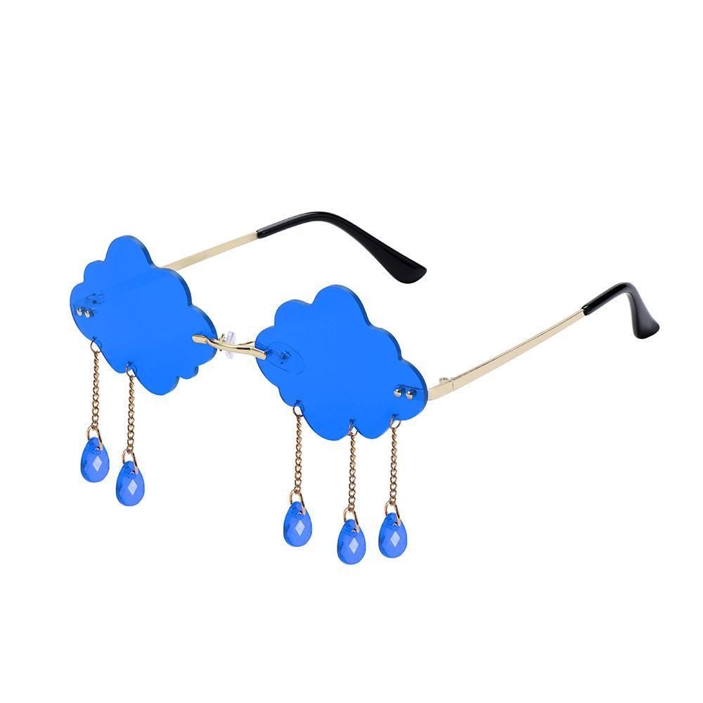 Cloud Shaped Shades Steampunk Sunglasses Disco Glasses Rimless Sunglasses Clouds Tassel Sunglasses